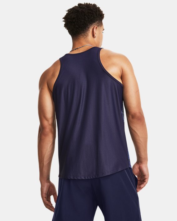 Men's Project Rock Iso-Chill Muscle Tank in Blue image number 1